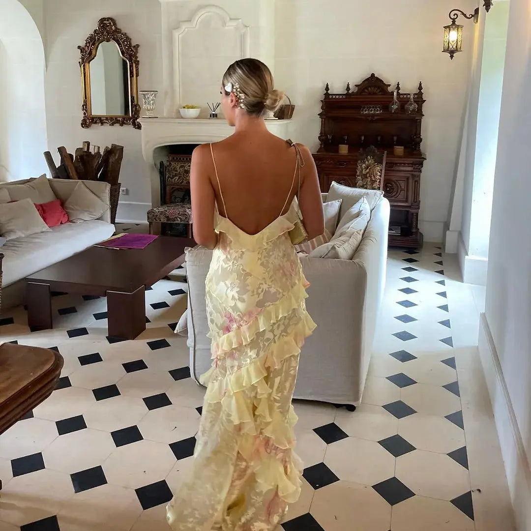 Tiered Maxi Dress Women Azzoria