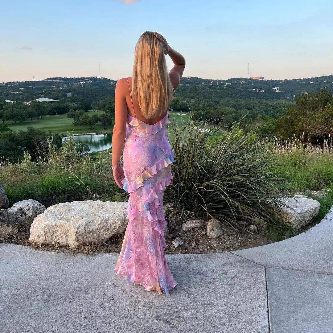 Tiered Maxi Dress Women Azzoria