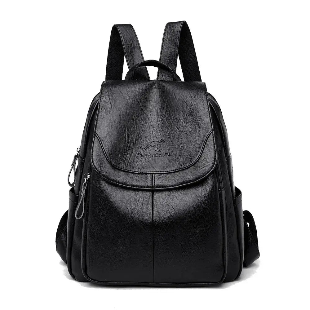 Flap Top Backpack with Matte Surface – For Women Azzoria