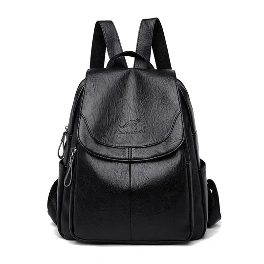 Flap Top Backpack with Matte Surface – For Women Azzoria