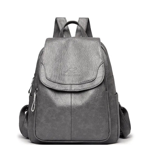 Flap Top Backpack with Matte Surface – For Women Azzoria