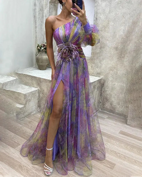 Asymmetrical Layered Dress for Women Azzoria