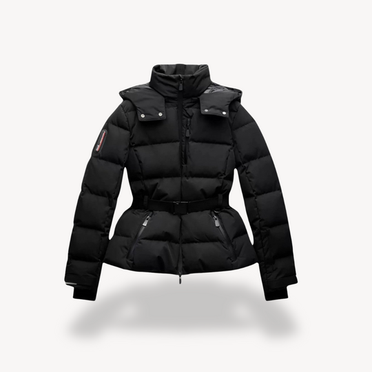 Belted Down Puffer Jacket for Women