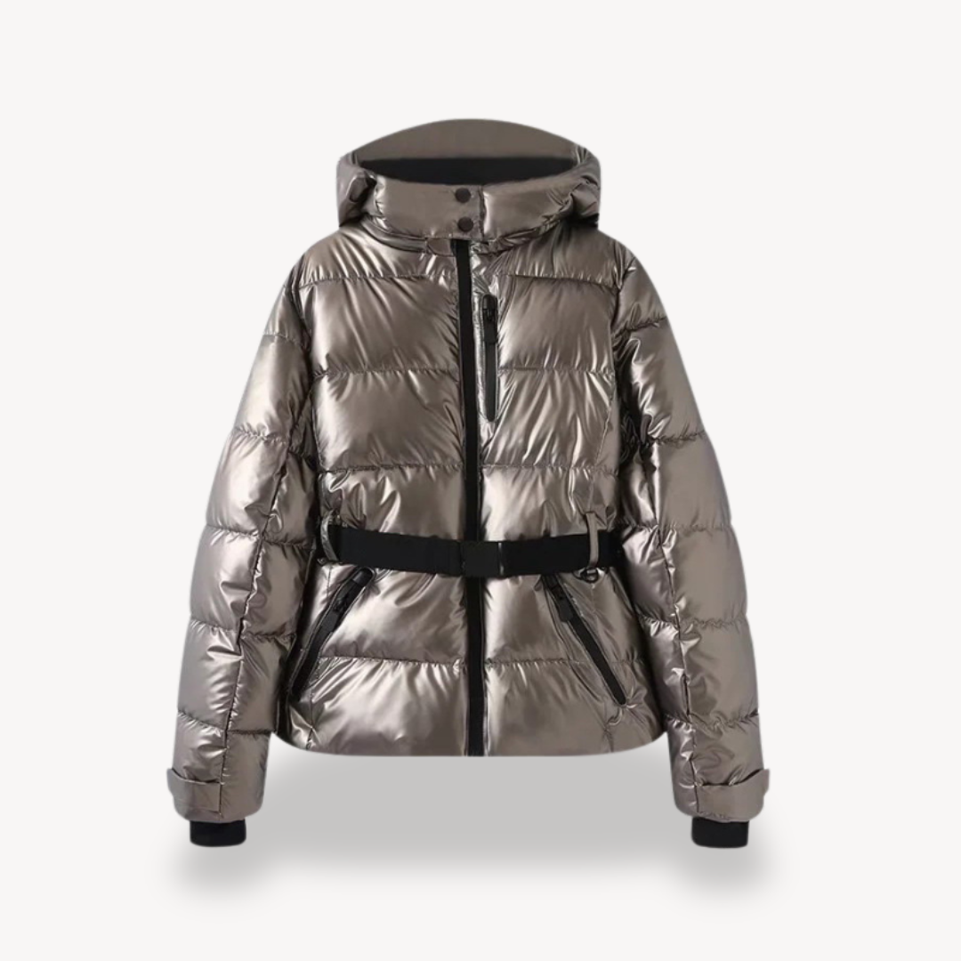 Belted Down Puffer Jacket for Women