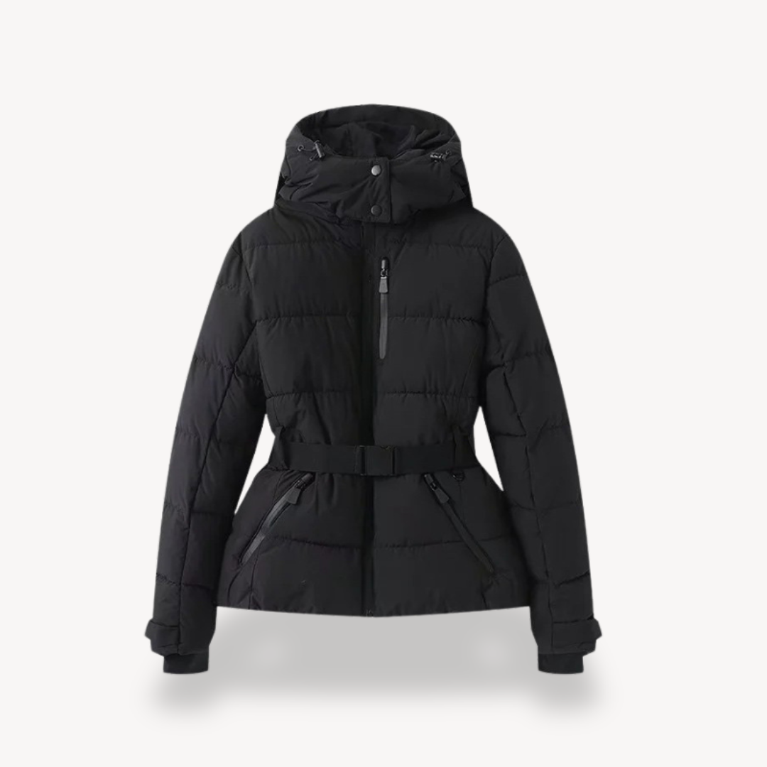 Belted Down Puffer Jacket for Women