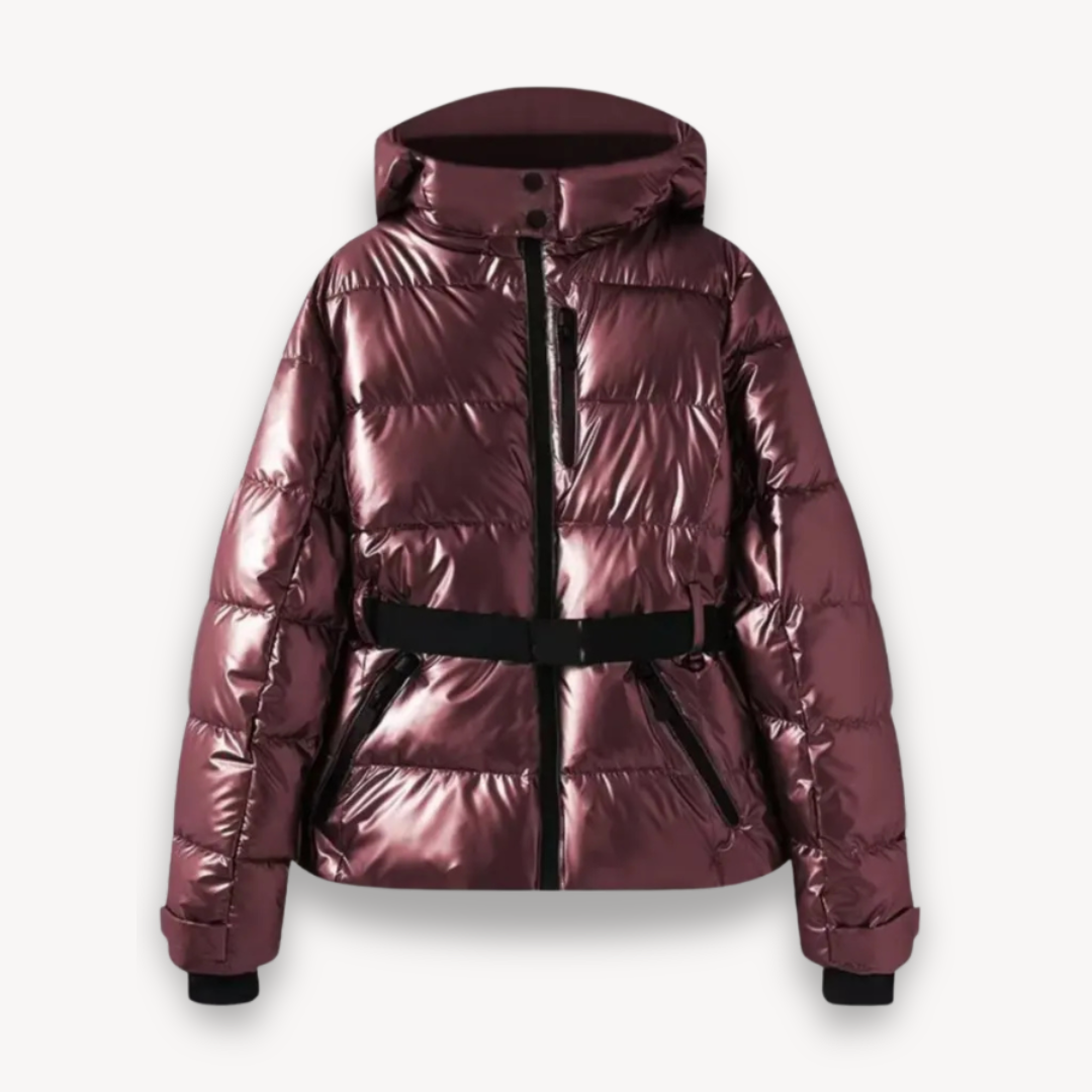 Belted Down Puffer Jacket for Women