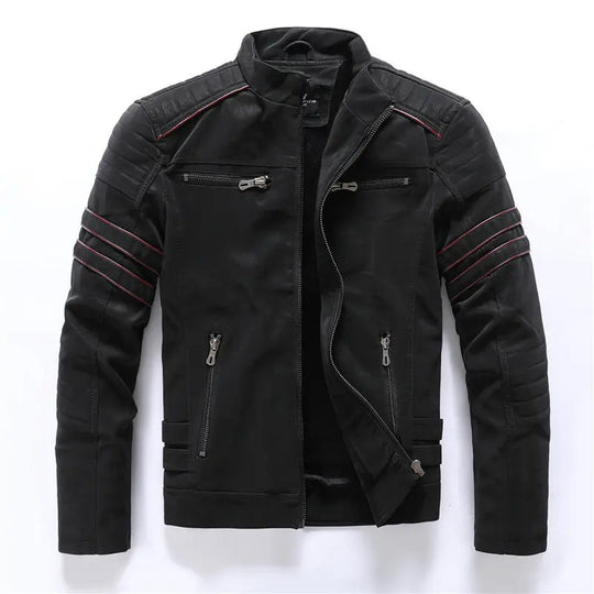 Biker Jacket with Silhouette for Men Azzoria