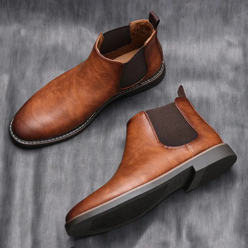 Classic Slip-On Chelsea Boots for Men Azzoria
