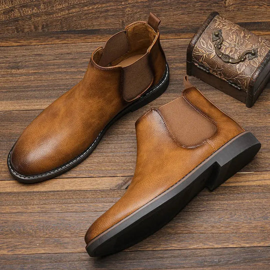 Classic Slip-On Chelsea Boots for Men Azzoria