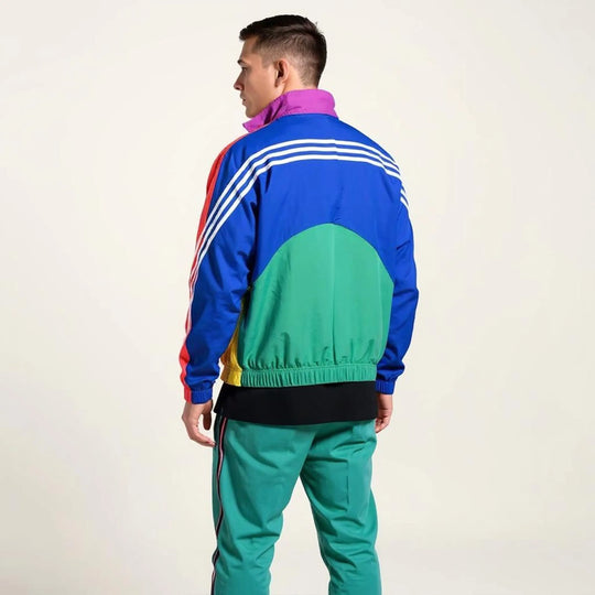 Color Block Retro Jacket for Men Azzoria