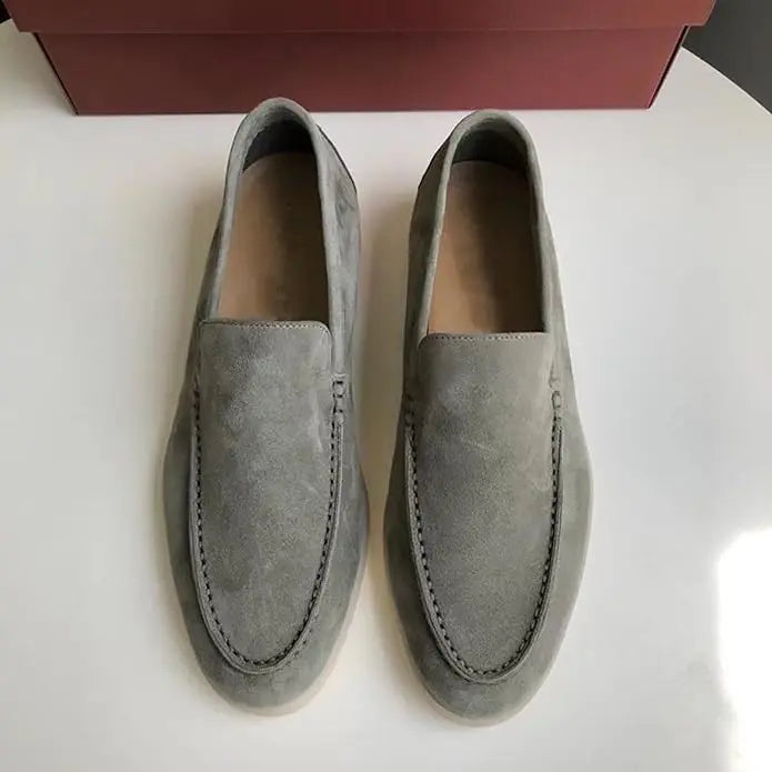 Contrast Sole Slip-On Loafers for Men Azzoria