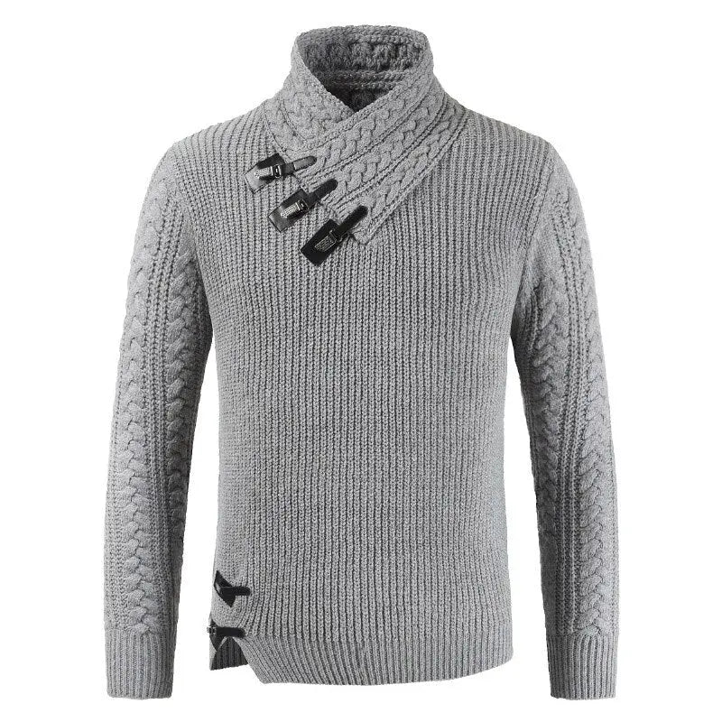 Crew Neck Knit Sweater for Men Azzoria