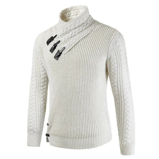 Crew Neck Knit Sweater for Men Azzoria