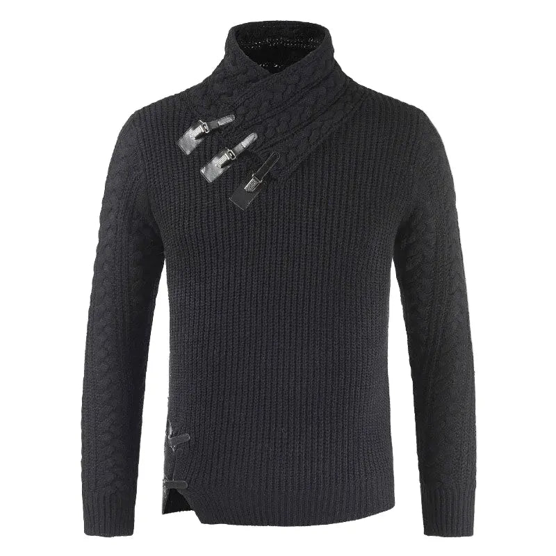 Crew Neck Knit Sweater for Men Azzoria
