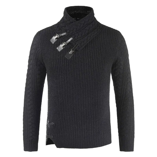Crew Neck Knit Sweater for Men Azzoria