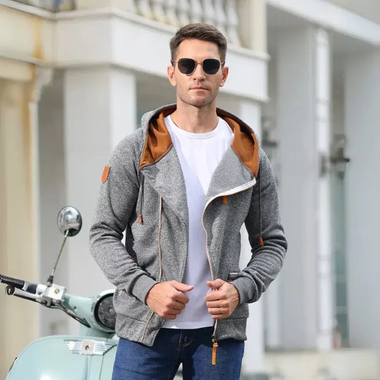 Drawstring Long Sleeve Hoodie for Men Azzoria