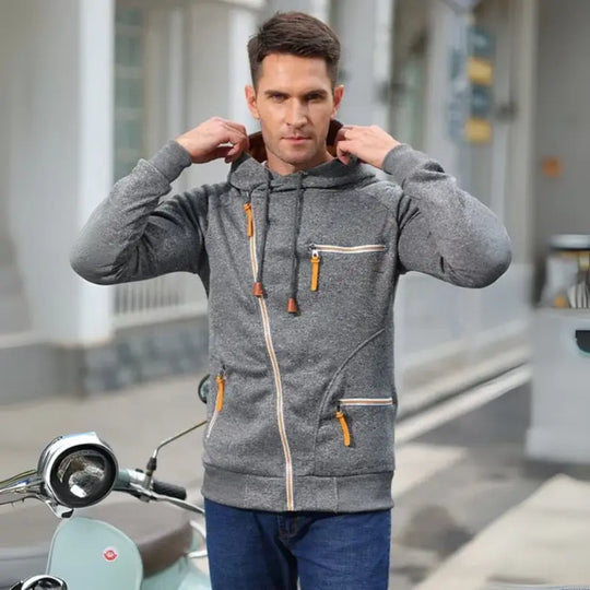 Drawstring Long Sleeve Hoodie for Men Azzoria