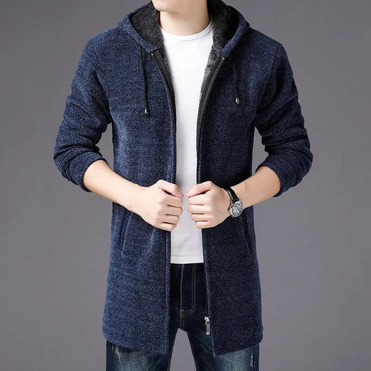 Fleece-Lined Street Hoodie for Men Azzoria
