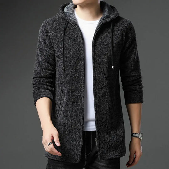 Fleece-Lined Street Hoodie for Men Azzoria