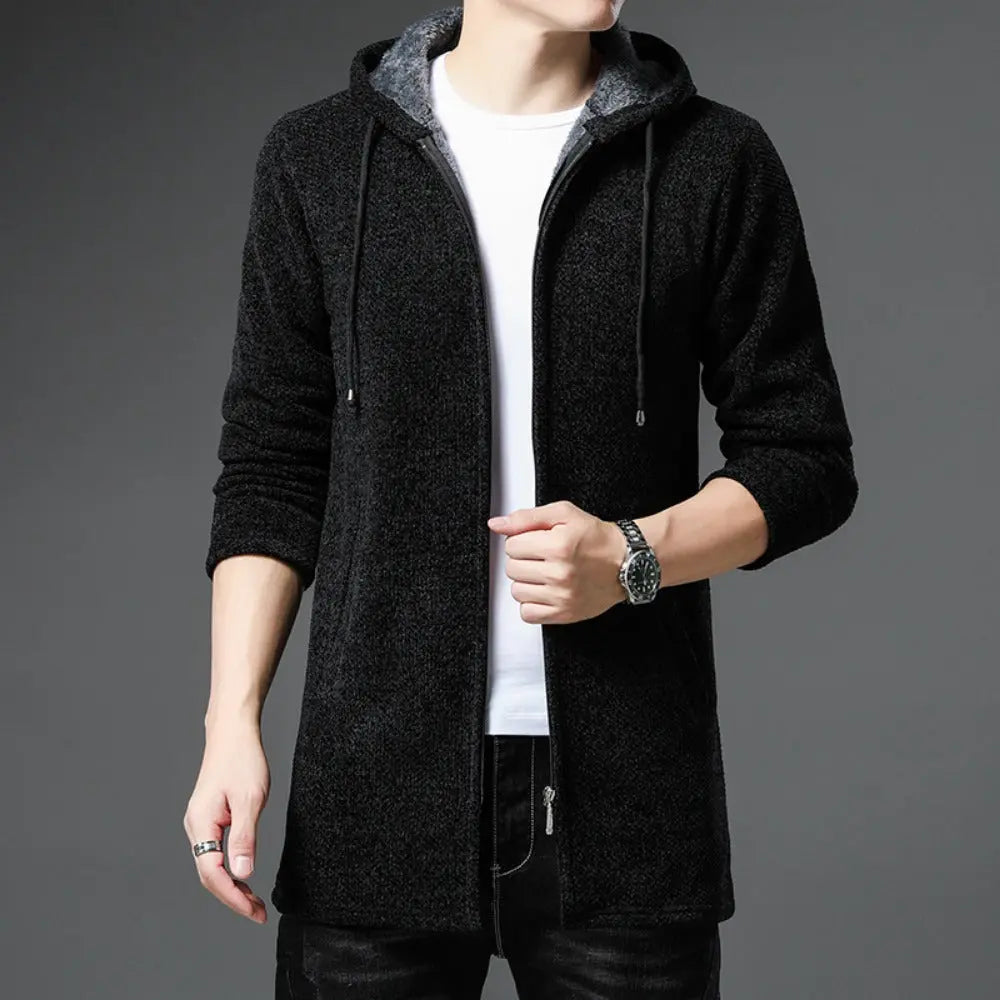 Fleece-Lined Street Hoodie for Men Azzoria