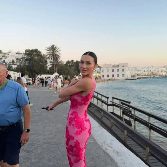 Floral Print Maxi Dress for Women Azzoria