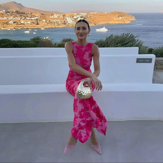 Floral Print Maxi Dress for Women Azzoria