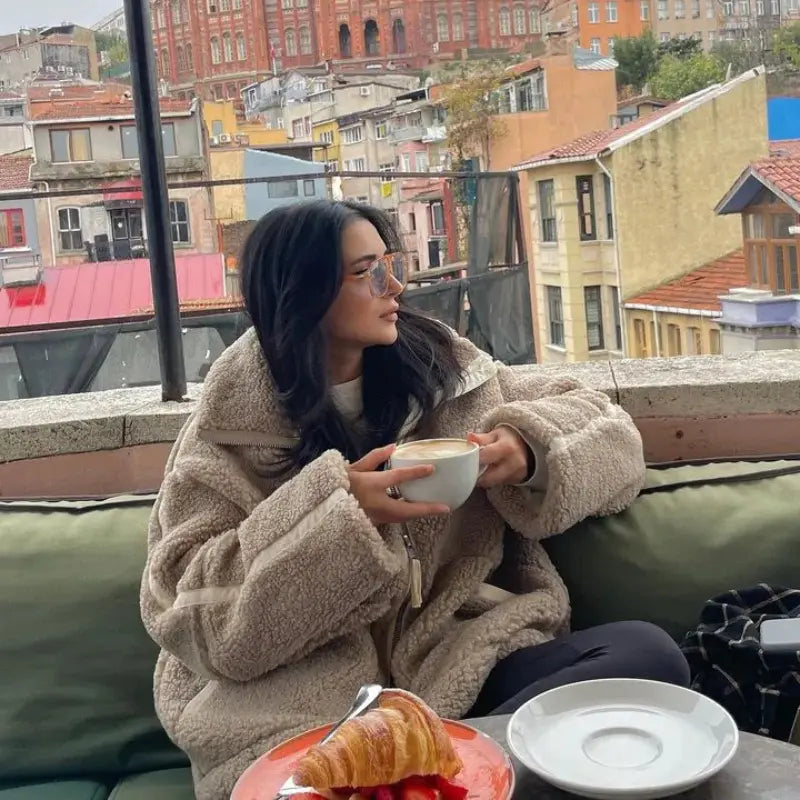 Oversized Fleece Jacket for Women Mystique Fashion