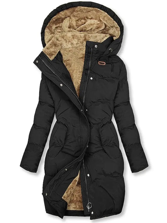 Hooded Long Winter Jacket for Women Azzoria