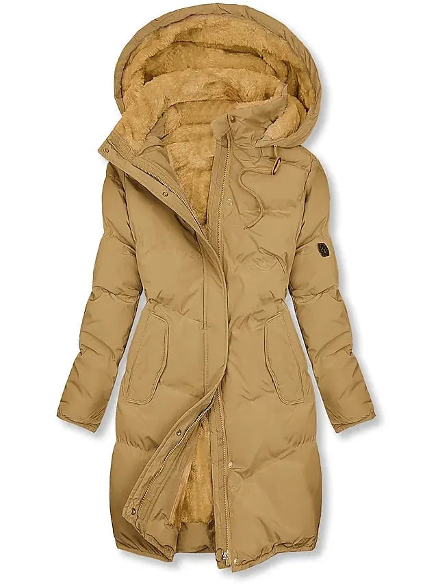 Hooded Long Winter Jacket for Women Azzoria