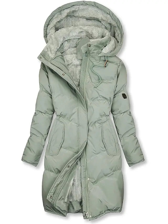 Hooded Long Winter Jacket for Women Azzoria