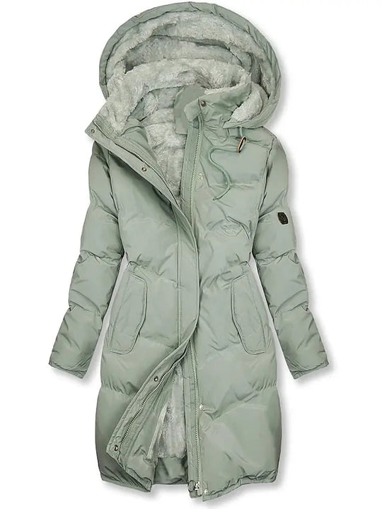 Hooded Long Winter Jacket for Women Azzoria