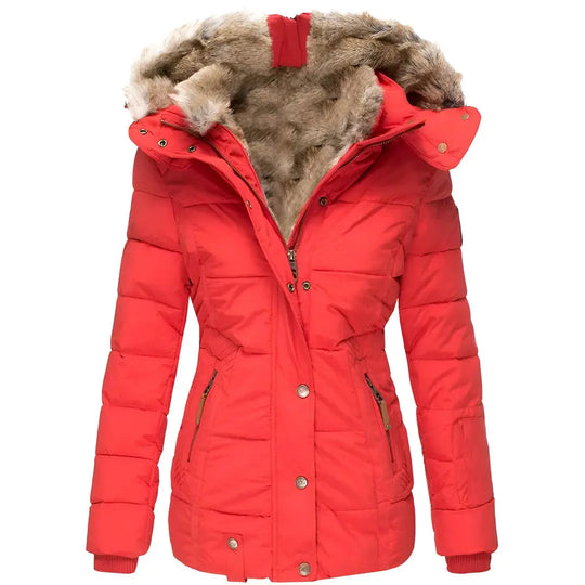 Hooded Slim Fit Puffer Jacket for Women Azzoria