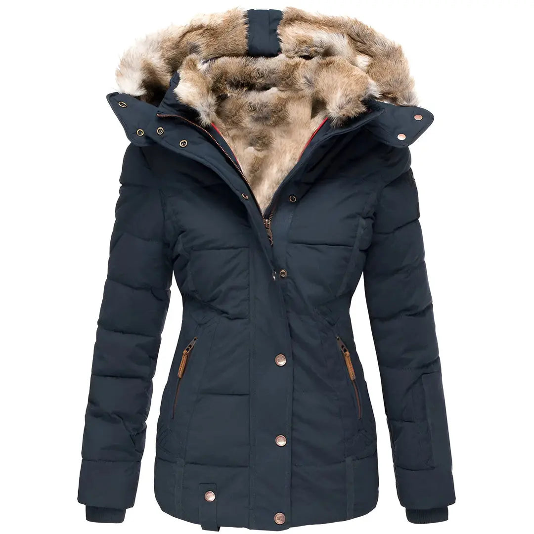 Hooded Slim Fit Puffer Jacket for Women Azzoria