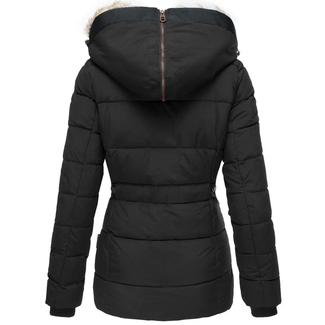 Hooded Slim Fit Puffer Jacket for Women Azzoria