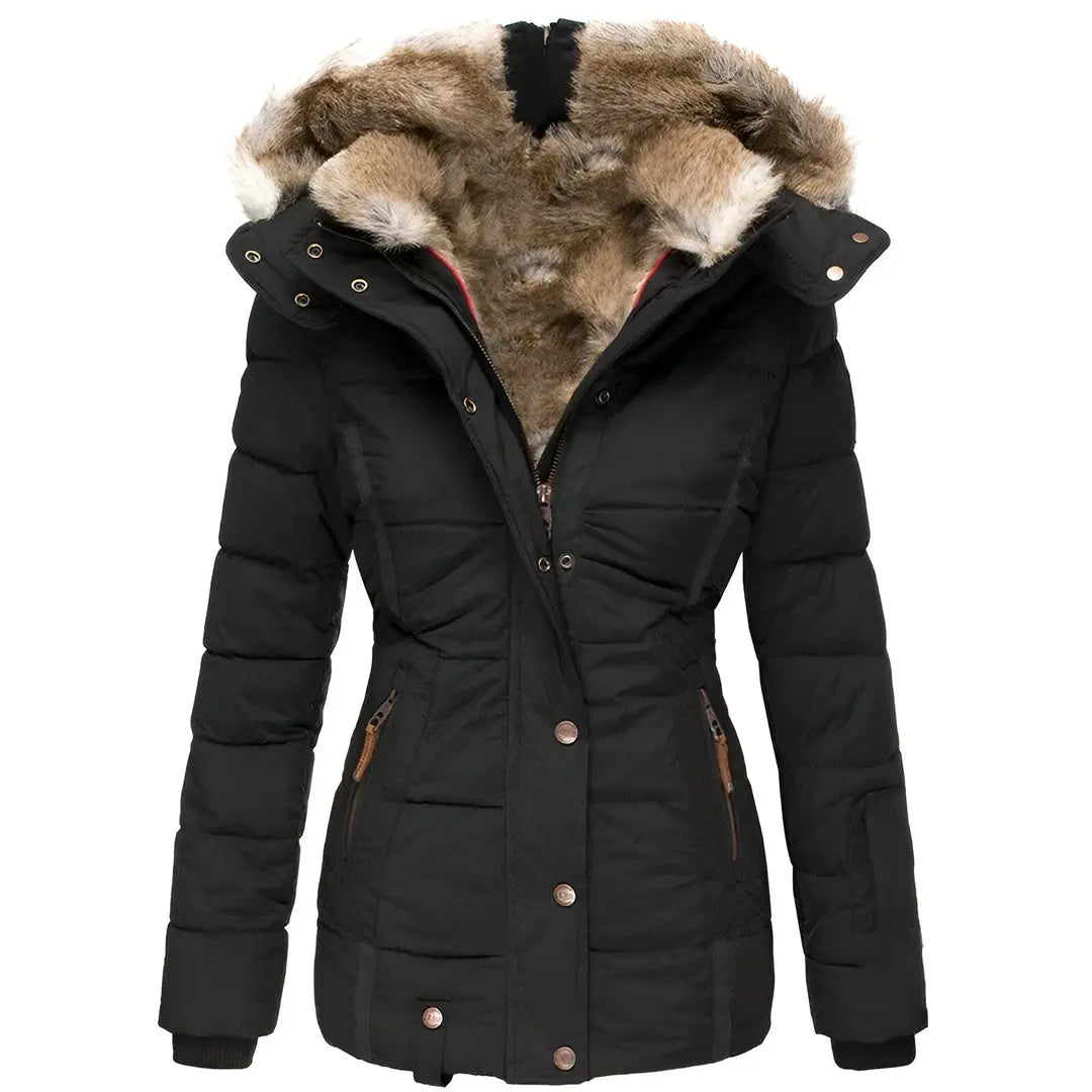 Hooded Slim Fit Puffer Jacket for Women Azzoria