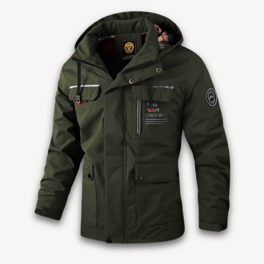Hooded Water-Resistant Jacket for Men