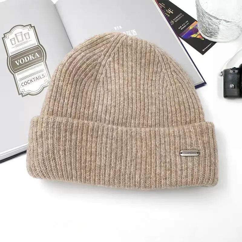 Knitted Elastic Beanie Hat for Unisex Azzoria