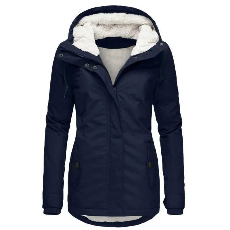 Long Hooded Winter Jacket for Women Azzoria