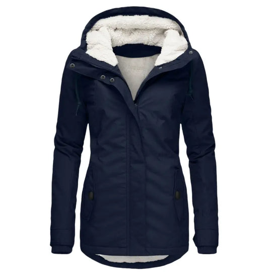 Long Hooded Winter Jacket for Women Azzoria