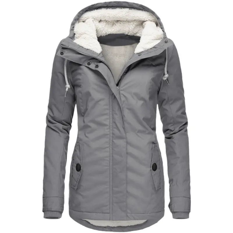 Long Hooded Winter Jacket for Women Azzoria