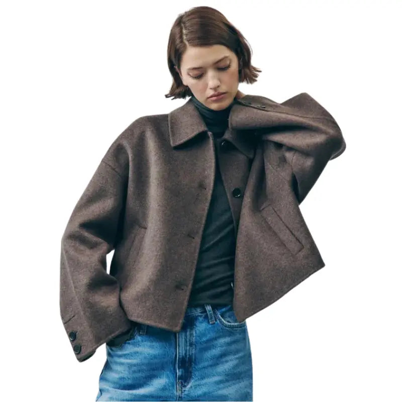 Loose Fit Plus Size Coat for Women Azzoria