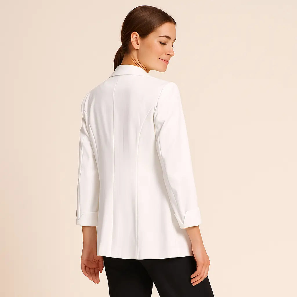 Matte Finish 3/4 Sleeve Blazer for Women Azzoria