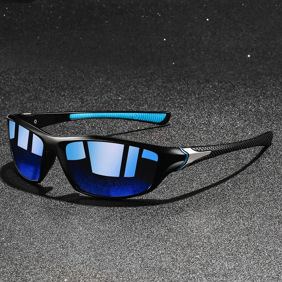Mirrored Wraparound Sunglasses for Men Azzoria