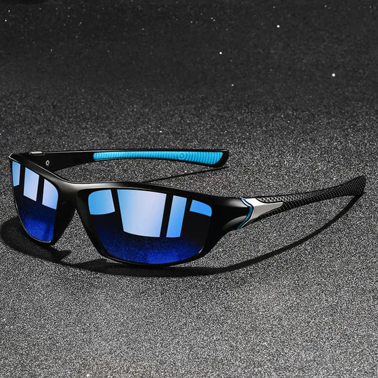 Mirrored Wraparound Sunglasses for Men Azzoria