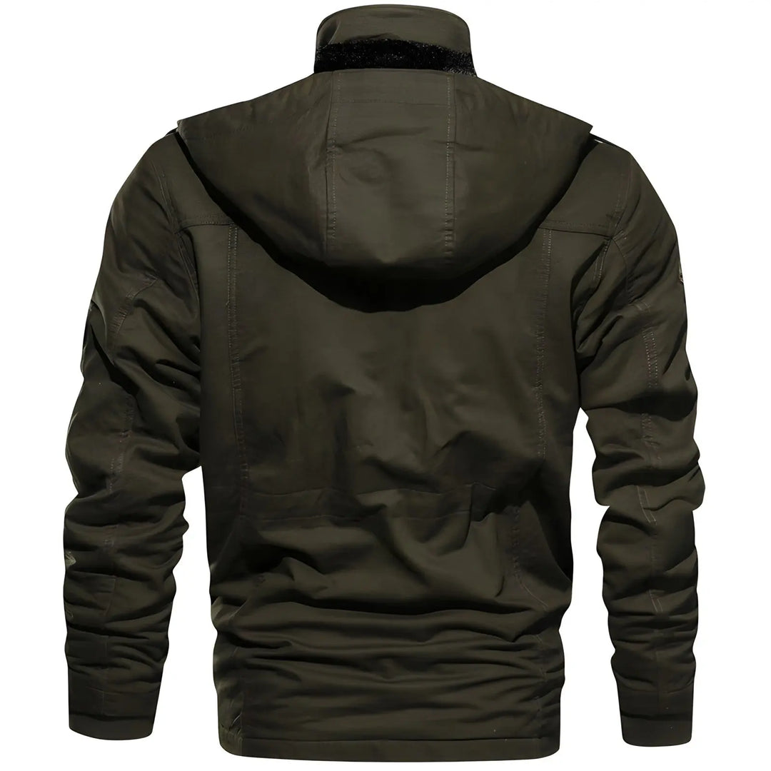 Multi-Pocket Military Jacket for Men Azzoria