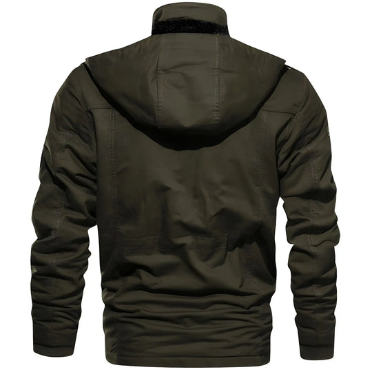Multi-Pocket Military Jacket for Men Azzoria