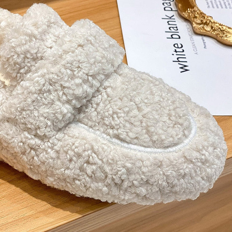 Plush Slipper Shoes with Non-Slip Sole for Women