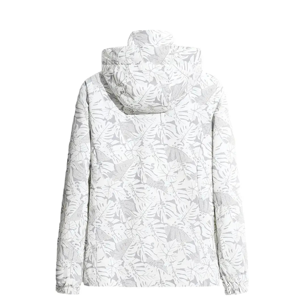 Printed Hooded Outdoor Jacket for Women Azzoria