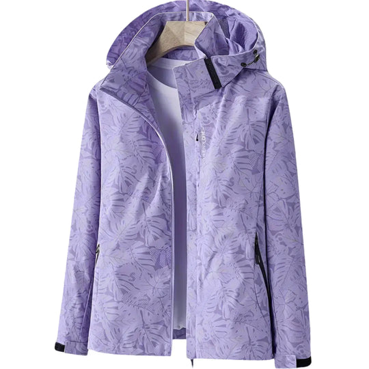 Printed Hooded Outdoor Jacket for Women Azzoria