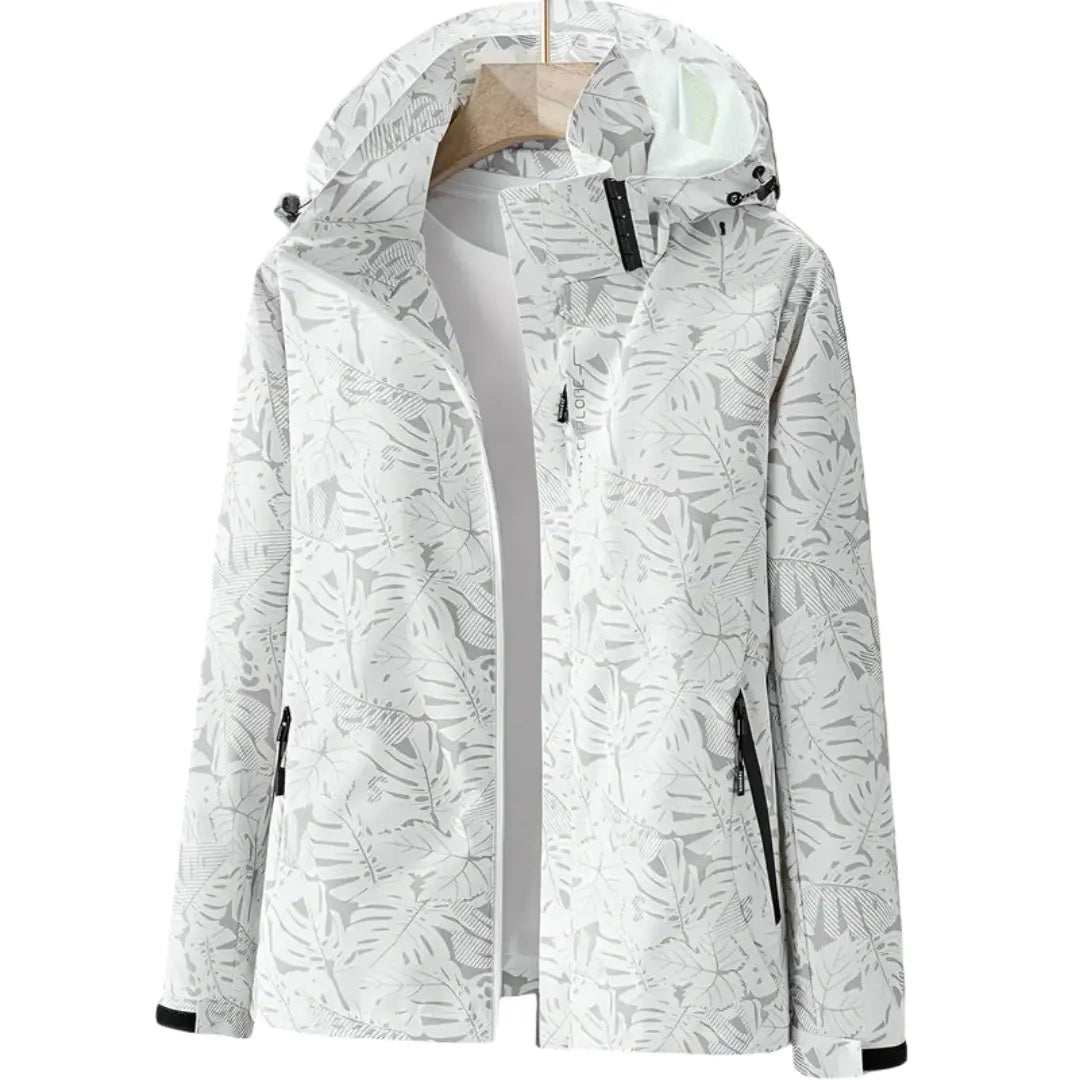 Printed Hooded Outdoor Jacket for Women Azzoria